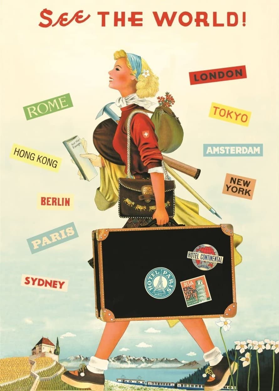 Cavallini & Co See The World - Vintage Poster 51 x 71cm