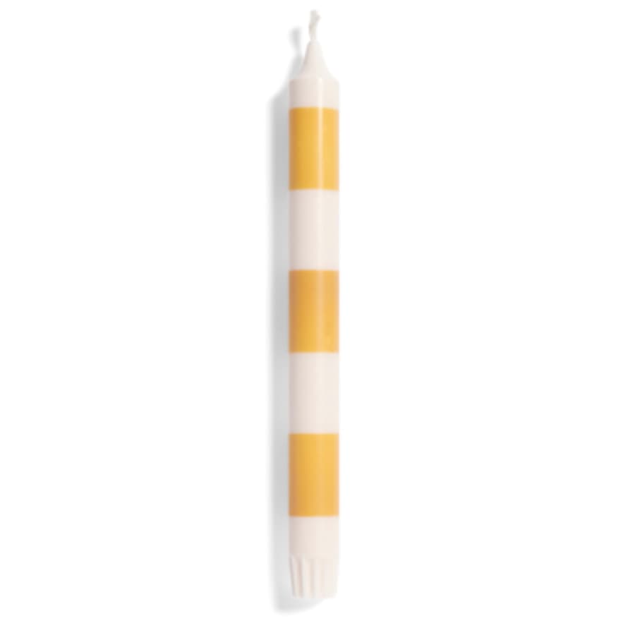 HAY Stripe Candle - Yellow and White