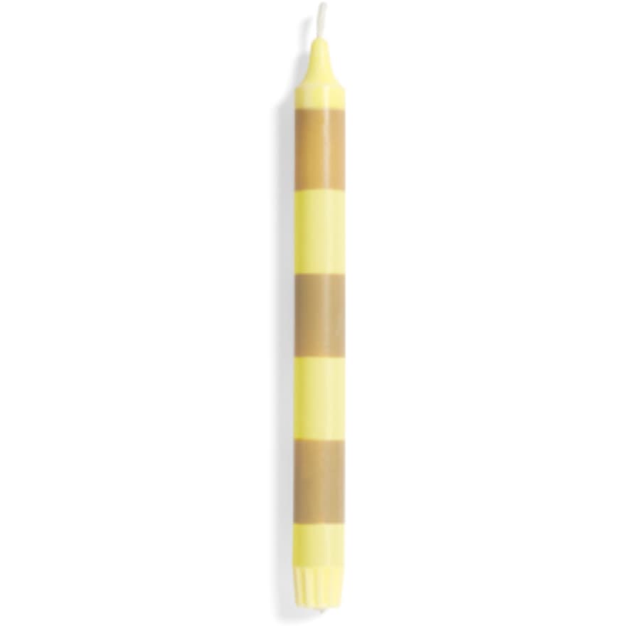 HAY Stripe Candle - Light Yellow and Beige