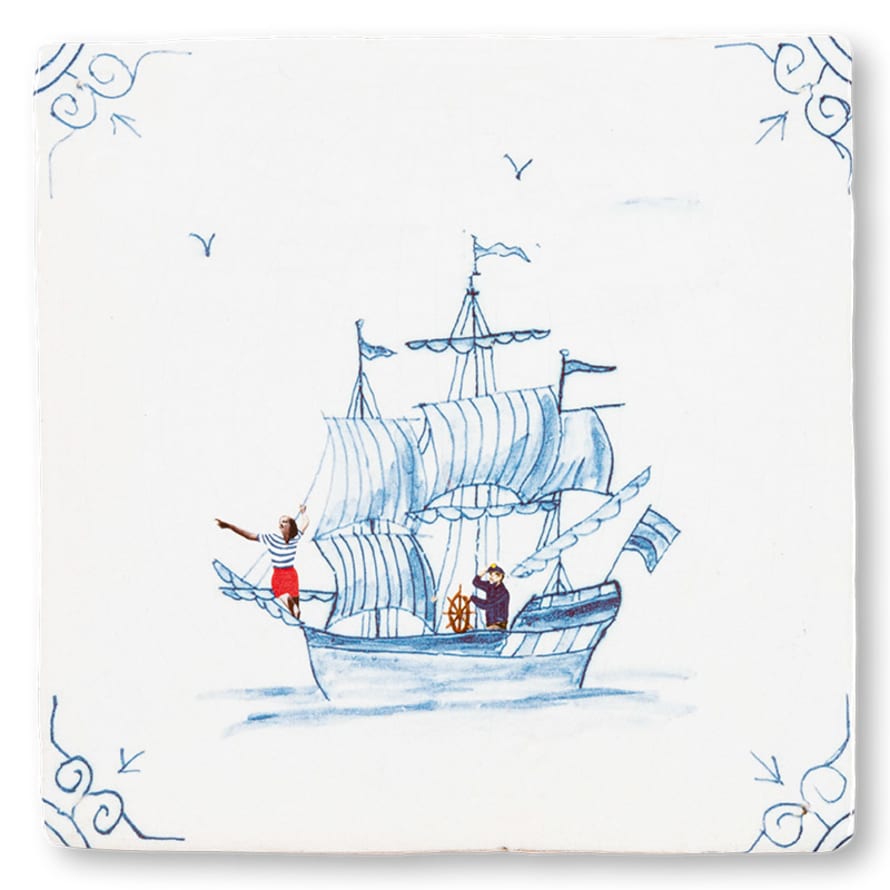 STORYTILES Wind In The Sails Ceramic Tile