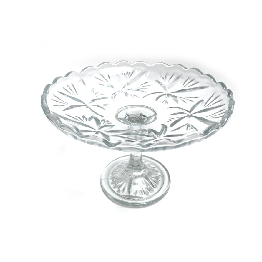 House Doctor Tall Pressed Glass Cakestand