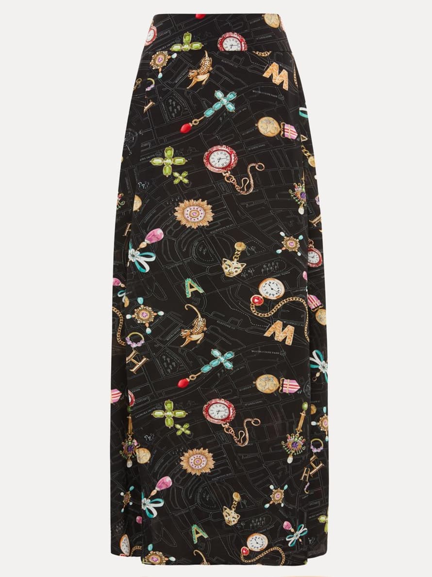 Hayley Menzies Silk Maxi Split Skirt Forever Portobello