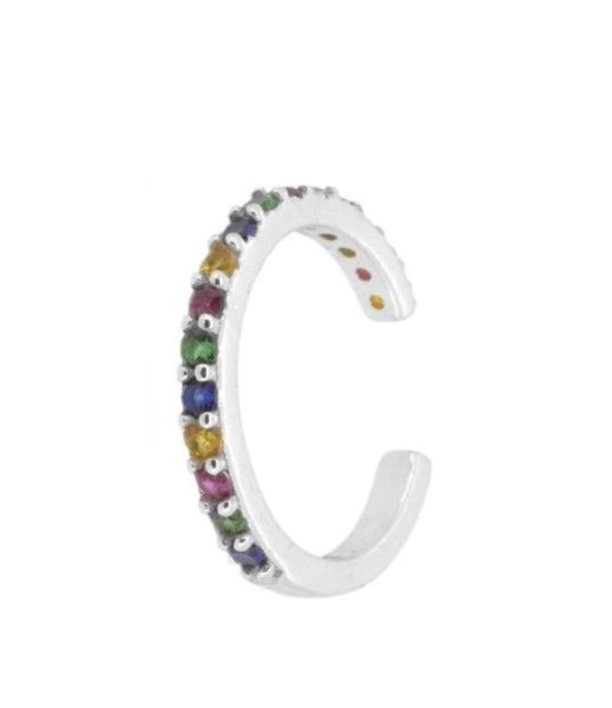 RIMIET Ear Cuff Sterling Silver and Color Zircons Dorothy
