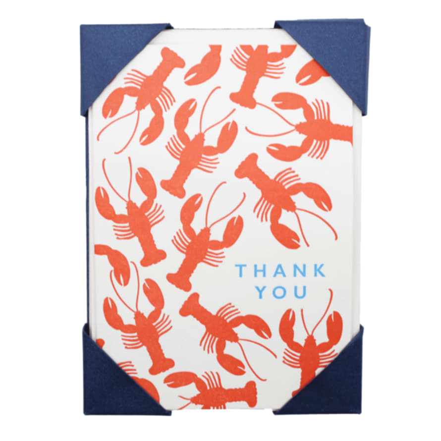Archivist Lobster Thank You Pack Of 5 Notelets