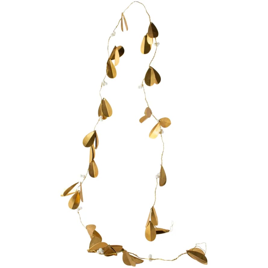 Grand Illusions Mistletoe Garland Antique Brass