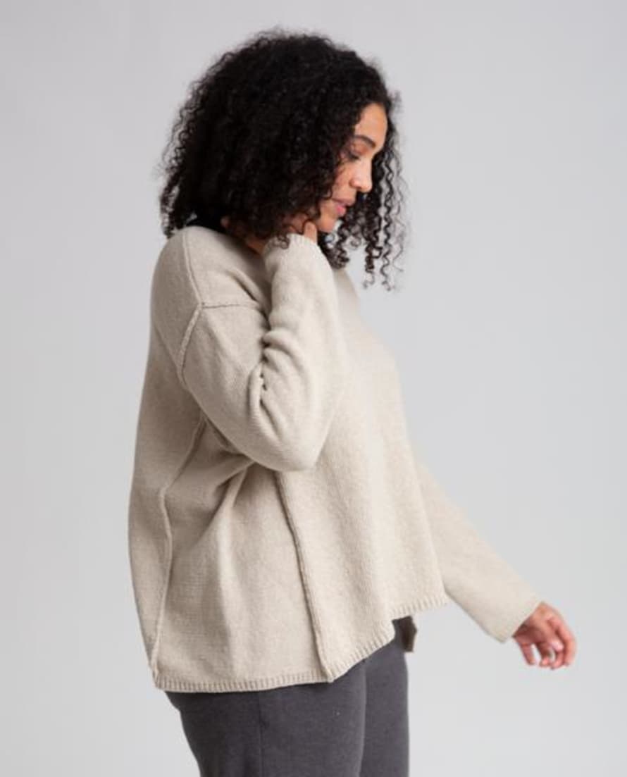 Beaumont Organic Autumn '21 Alessandra Recycled Cotton Jumper In Beige