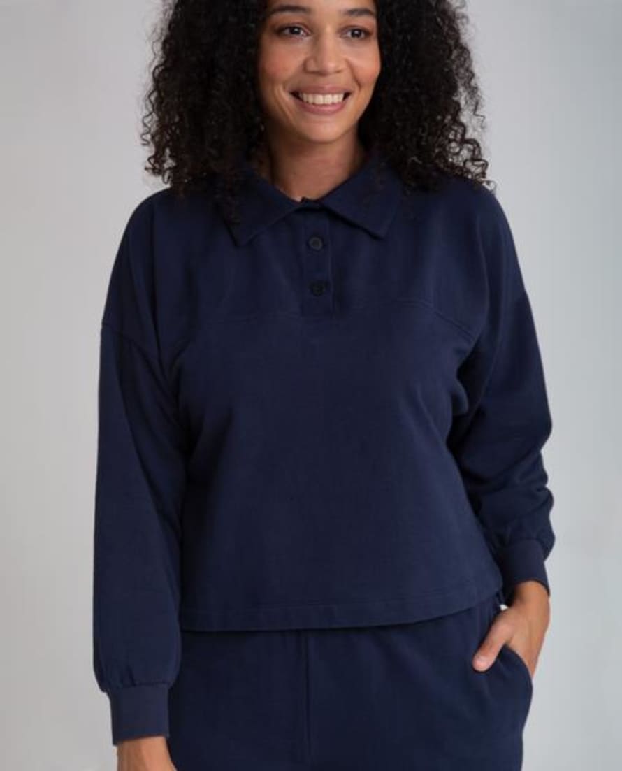 Beaumont Organic Autumn '21 Clare Organic Cotton Top In Navy