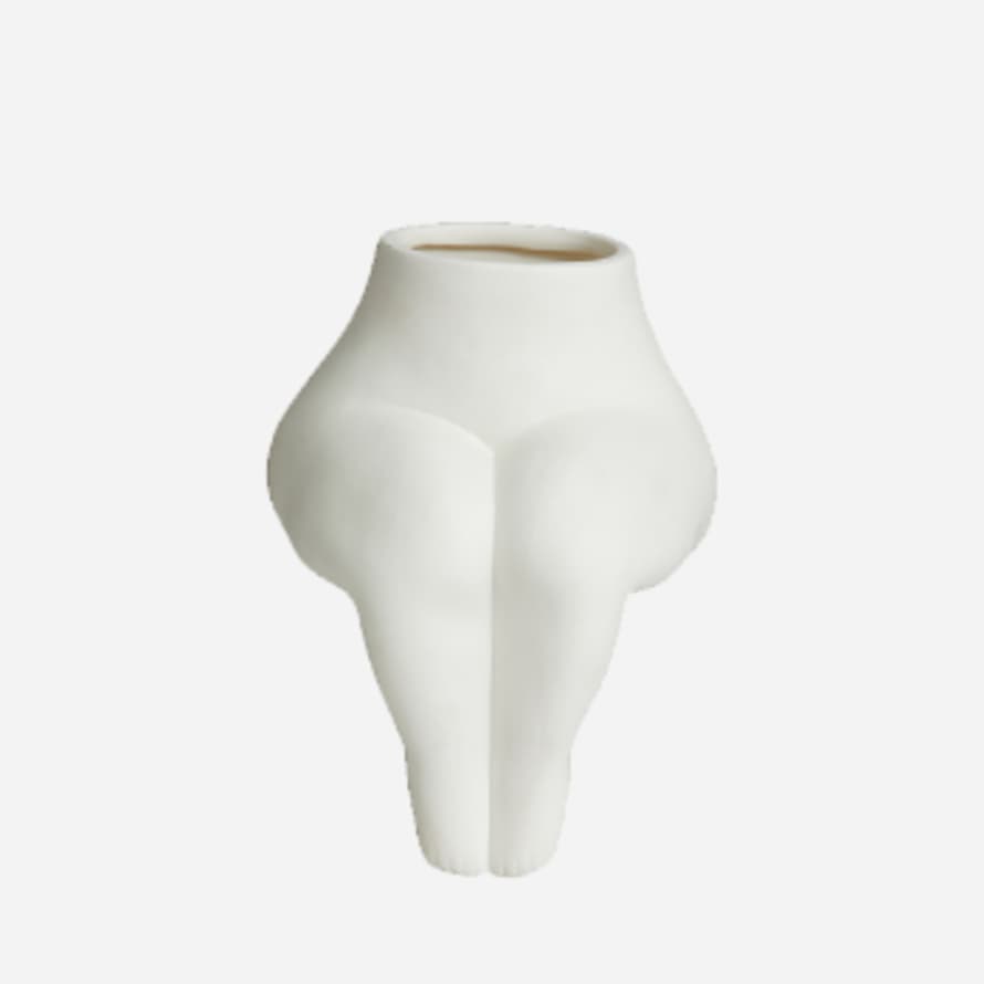 Nordal Sitting Body Legs Vase Matte White