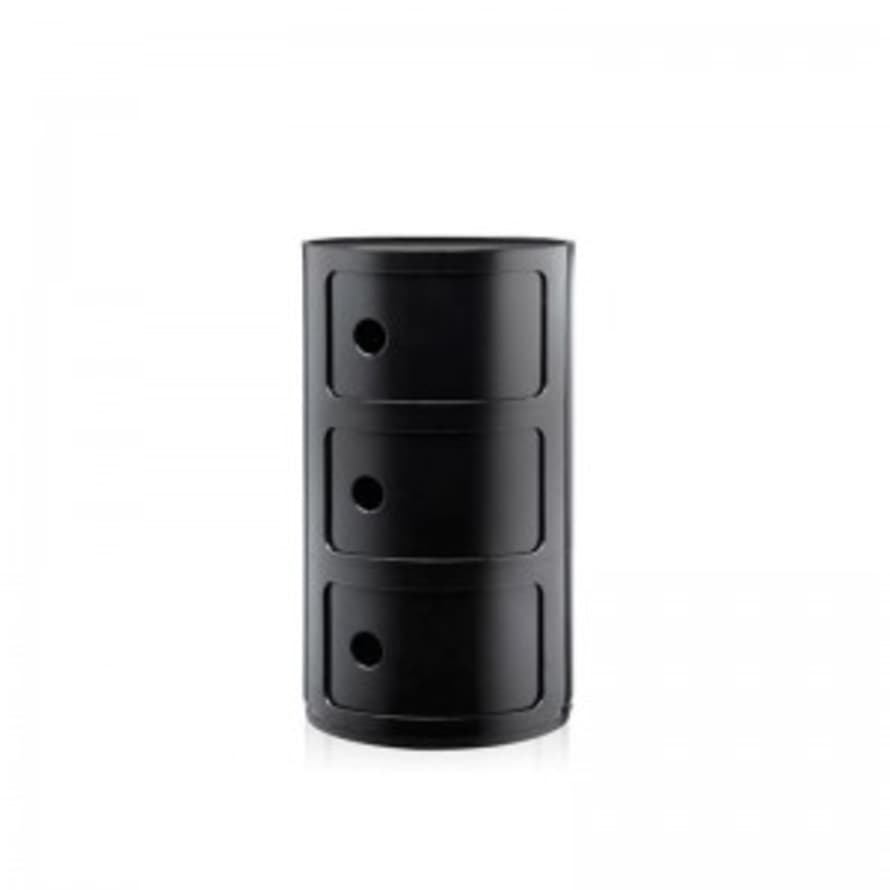 Kartell Componibili 3 Door Container - Black