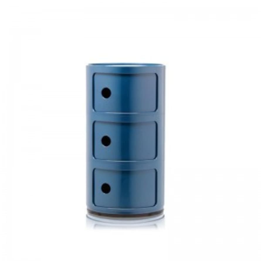 Kartell Componibili 3 Door Container - Blue