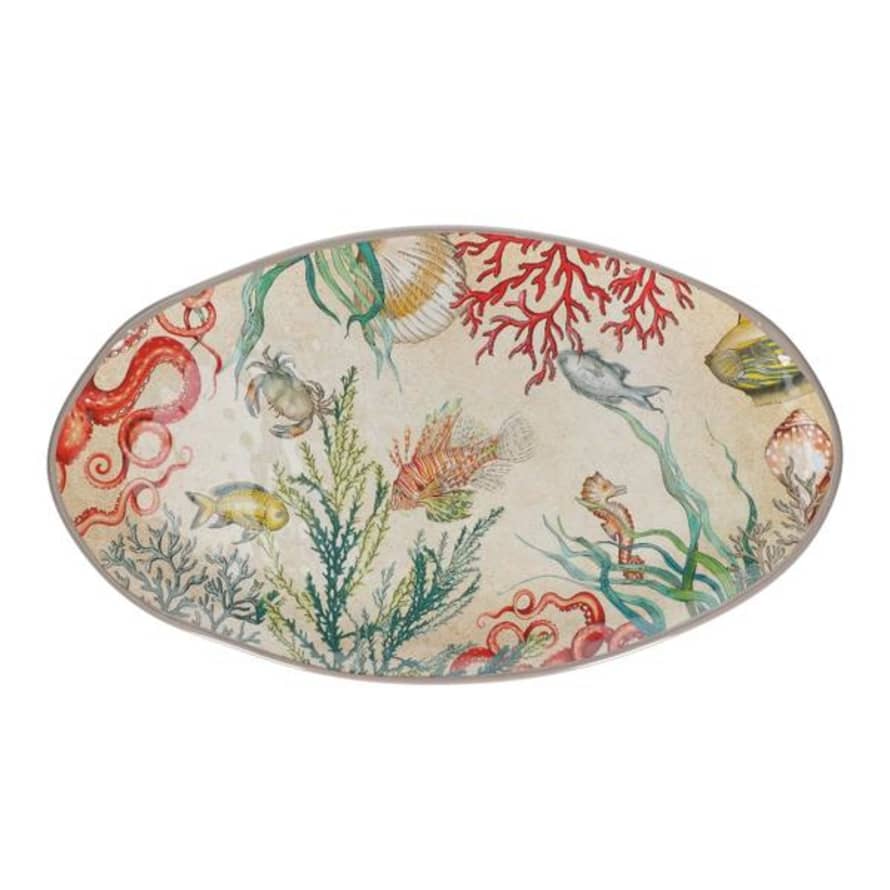 Rose & Tulipani Sea Life Oval Platter