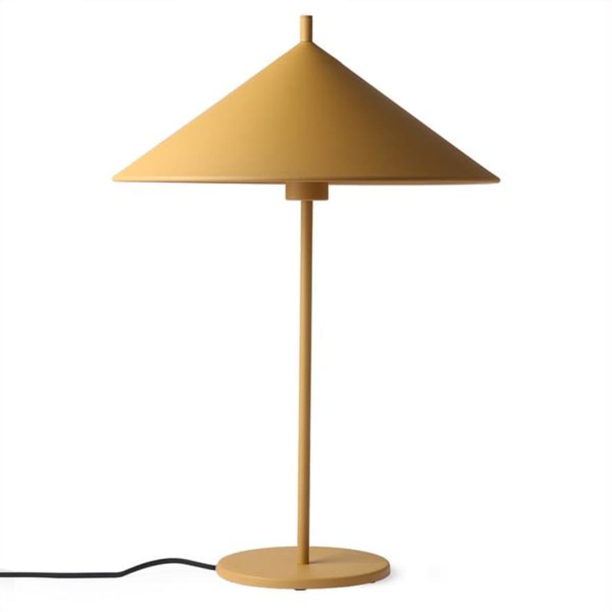 HKliving Metal Triangle Table Lamp Matt Ochre