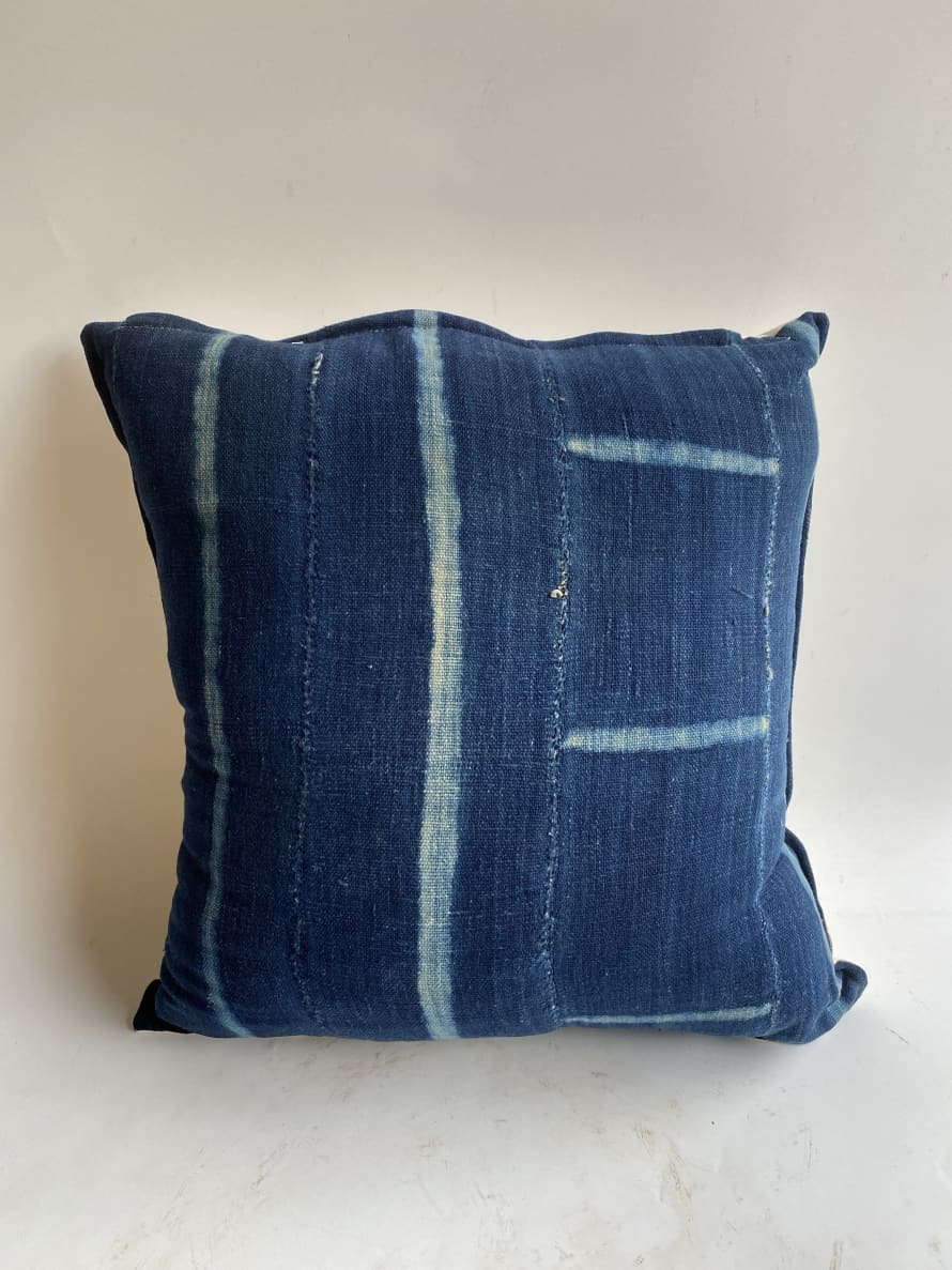 botanicalboysuk 50 x 50cm Indigo Baule Cloth Cushion