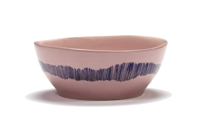 Serax X Feast Large Bowl Delicious Pink Swirl Stripes