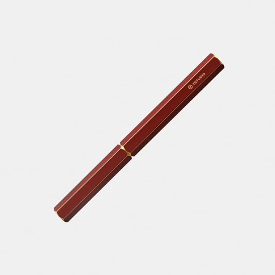 Ystudio Classic Revolve Fountain Pen (Red - M Nib)