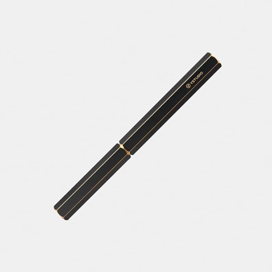 Ystudio Classic Revolve Fountain Pen (Black - M Nib)