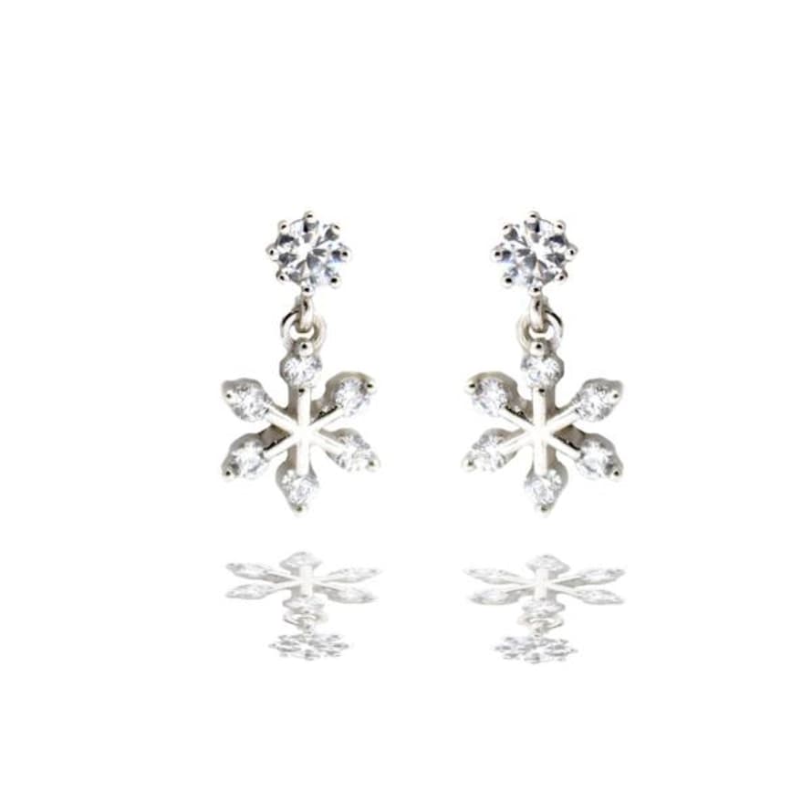Curiouser and Curiouser Sterling Silver Snowflake Earrings