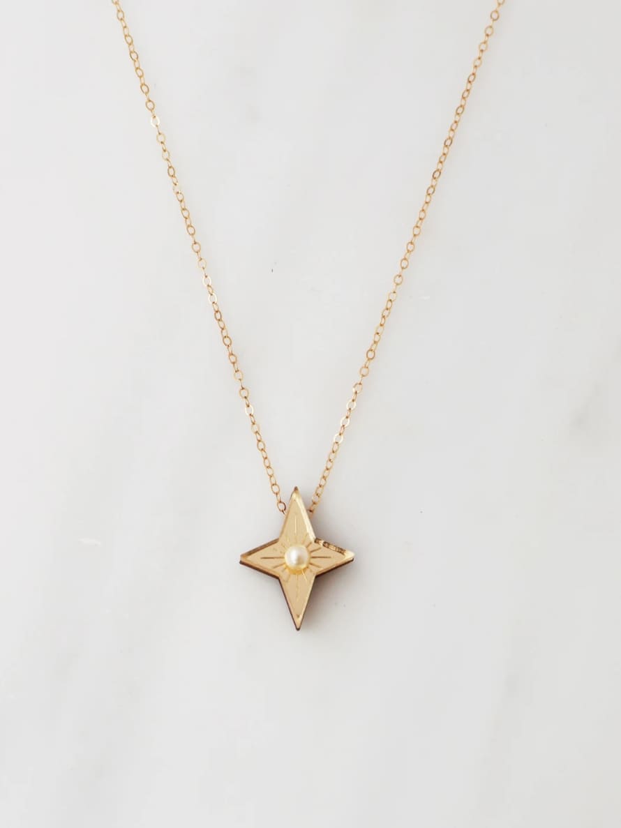 Wolf & Moon Star Necklace