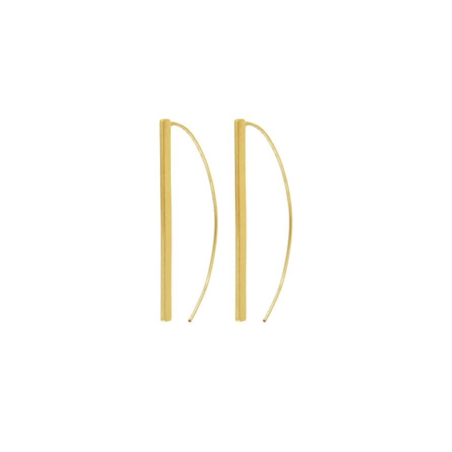 Dansk Smykkekunst Theia Line Hanger Earrings - Gold Plating 