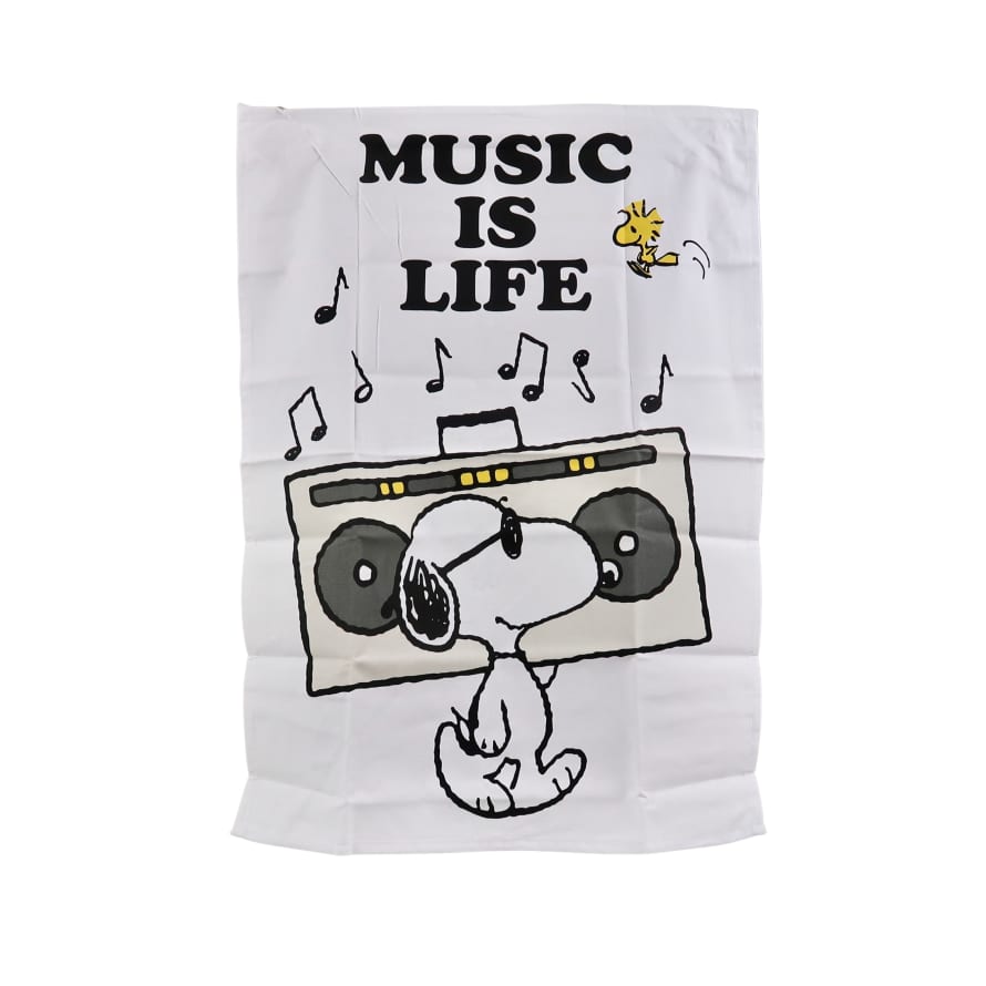 Peanuts Peanuts Music is Life Tea Towel