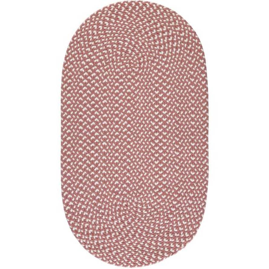The Braided Rug Company Eco Oval Braided Rug In Dusty Pink 61 X 92cm