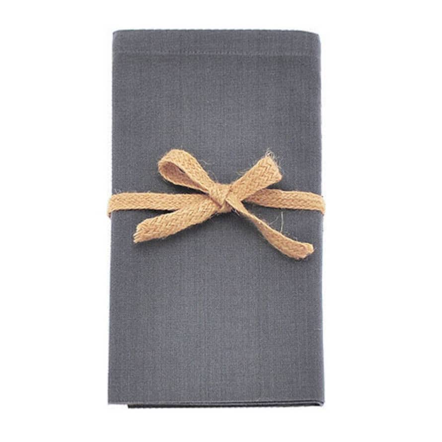 Waltons of Yorkshire Set Of Four Cotton Napkins In Storm Grey