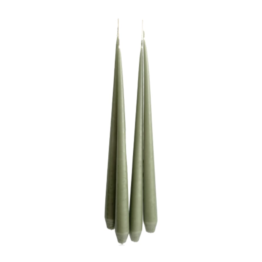 Ester & Erik Taper Candle 32cm Army Green Set of 4