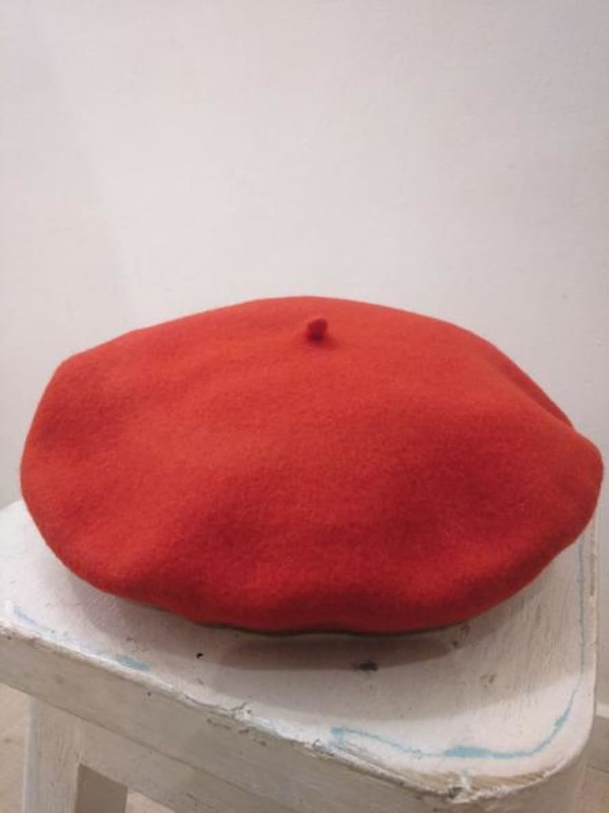 Elosegui Poppy Red Wool Beret