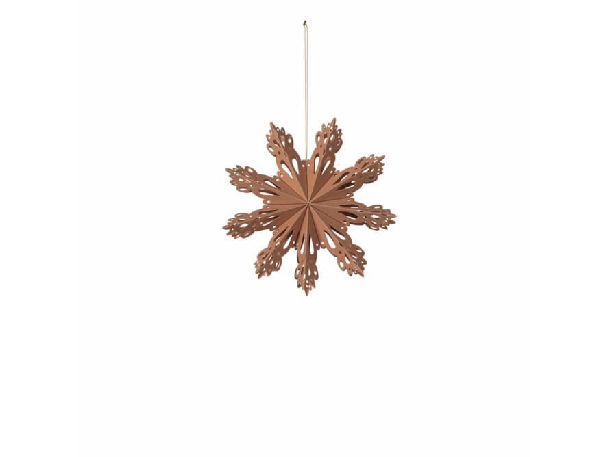 Broste Copenhagen 15cm Indian Tan Paper Snowflake Decorative Star
