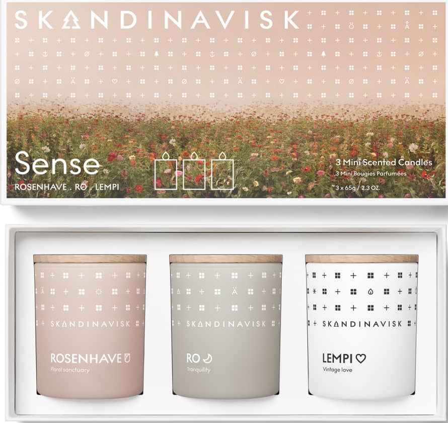 Skandinavisk Sense Mini Candle Giftset (Rosenhave, Ro, Lempi)