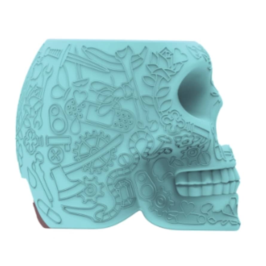 Qeeboo Mexico Skull Powerbank Turquoise