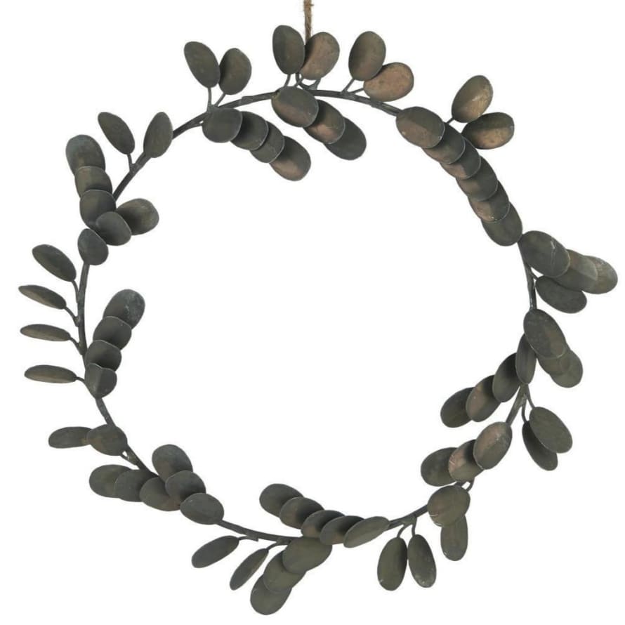 Ib Laursen Metal Round Leaf Wreath