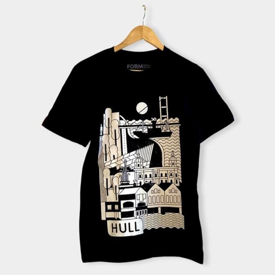 Form Shop & Studio Hull Screenprinted T Shirt Black