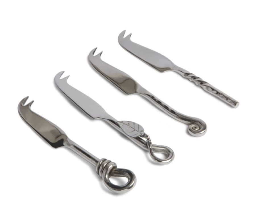 Culinary Concepts Set of Four Mini Cheese Knives - Mixed Designs