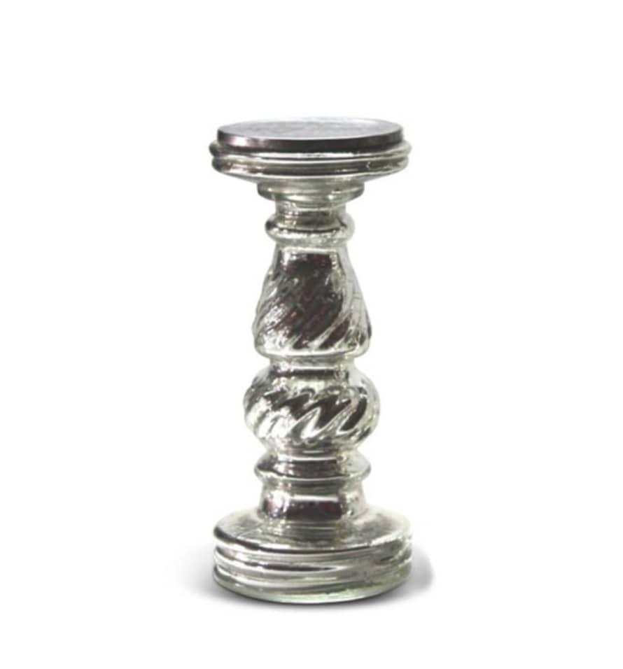 Culinary Concepts Small Antique Silver Twist Candle Stick