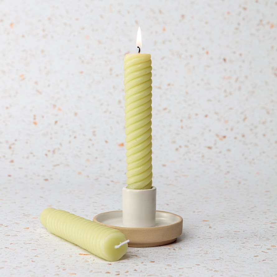 Chickidee Ostie Tapered Candles Olive Set of 3