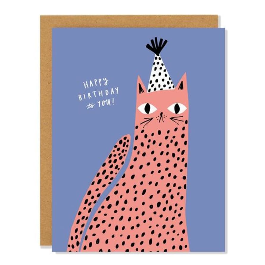 Badger & Burke Spotted Cat Birthday Card