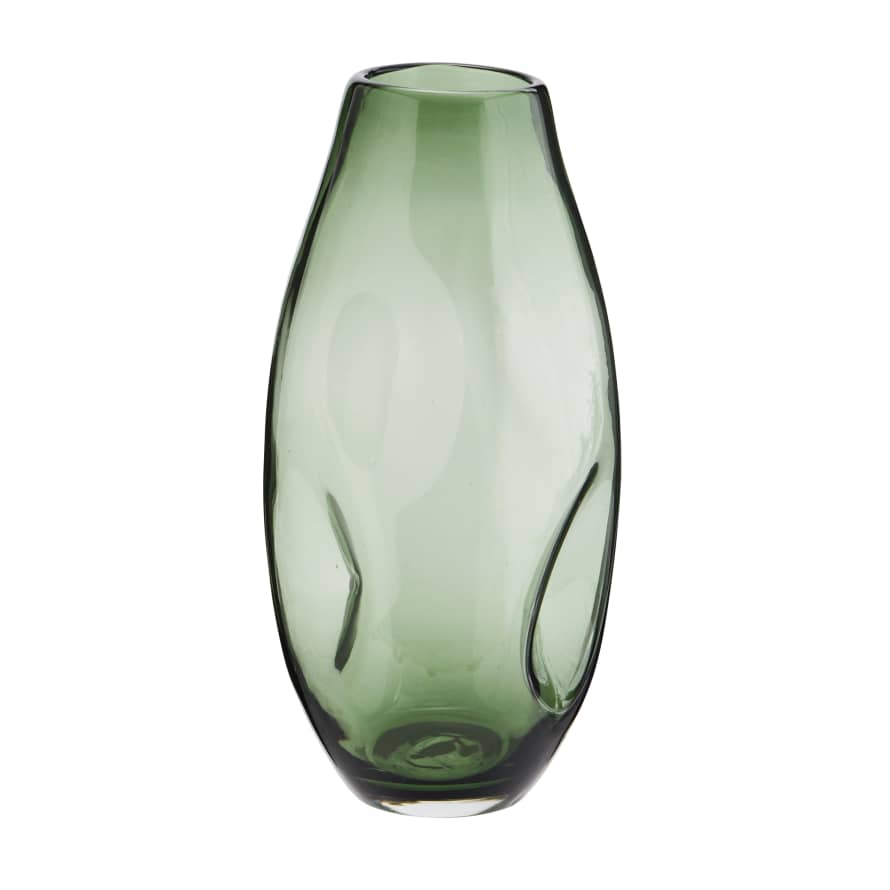 Madam Stoltz  Green Organic Shaped Glass Vase