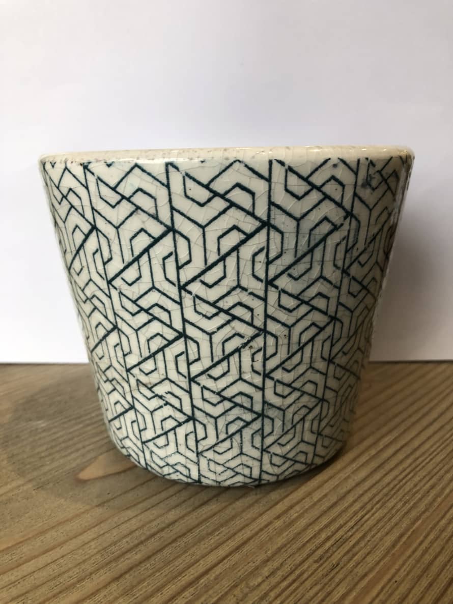 Grand Illusions Old Style Dutch Pot Teal Maze