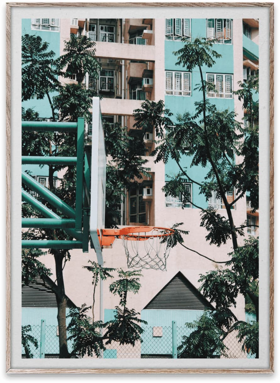 Paper Collective Cities of Basketball 01 (Hong Kong) Poster By Kasper Nyman