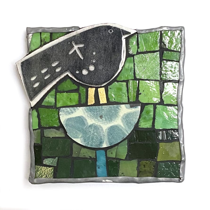 ANNE CARDWELL Handmade Homebird Mosaic Picture