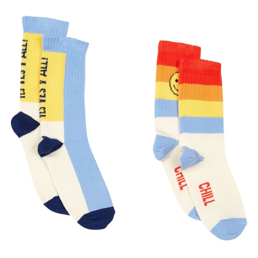 Hundred Pieces Pack Of 2 Yes Yes Chill Socks