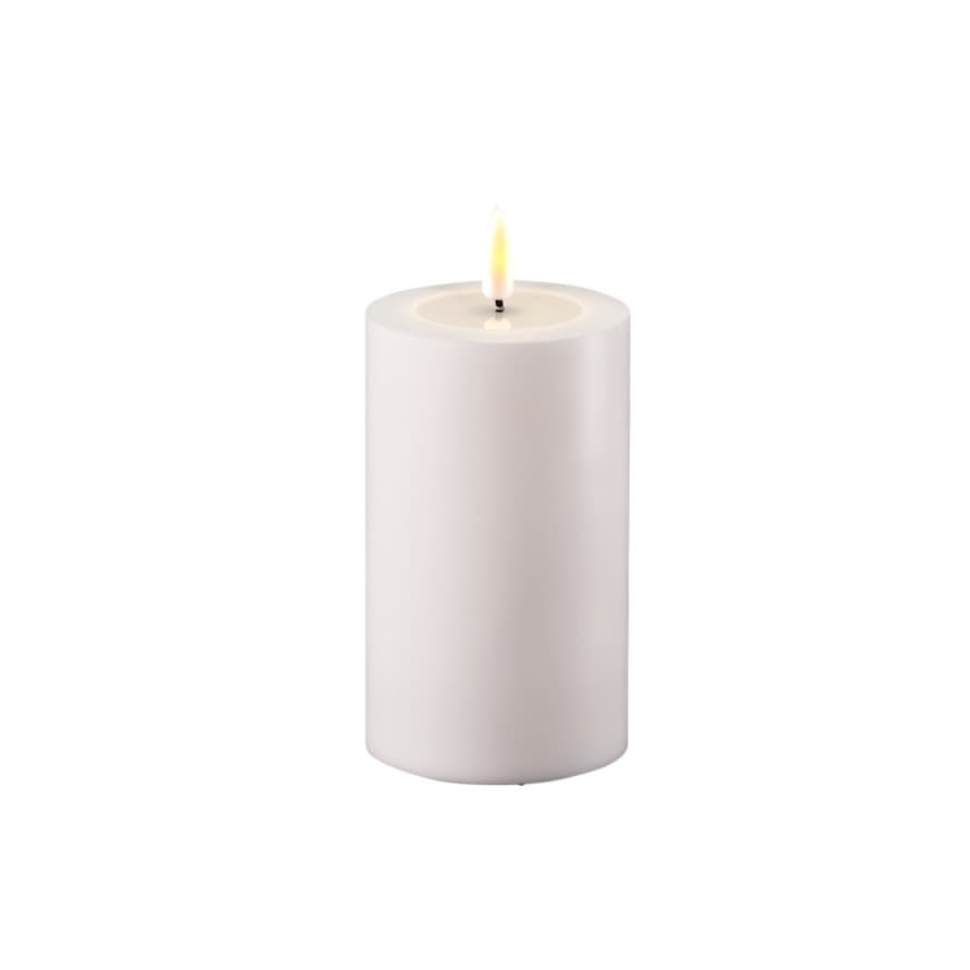 White Outdoor LED Candle - 7.5cm x 12.5cm