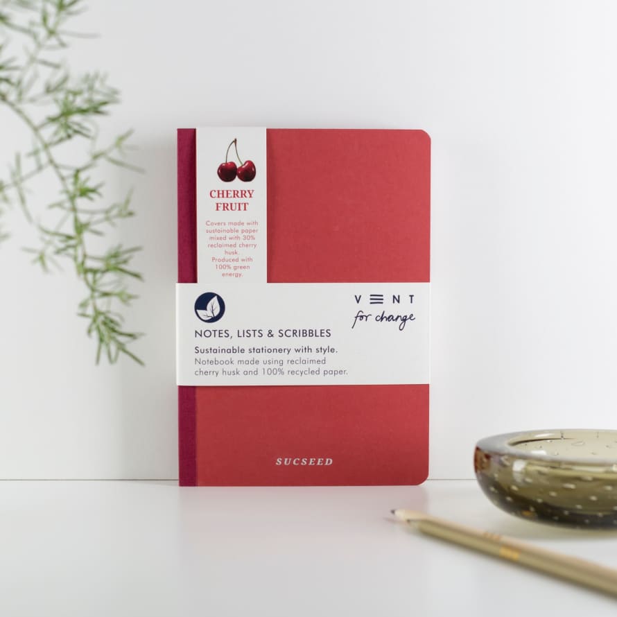 VENT for change Recycled Sucseed A5 Notebook – Cherry Husk