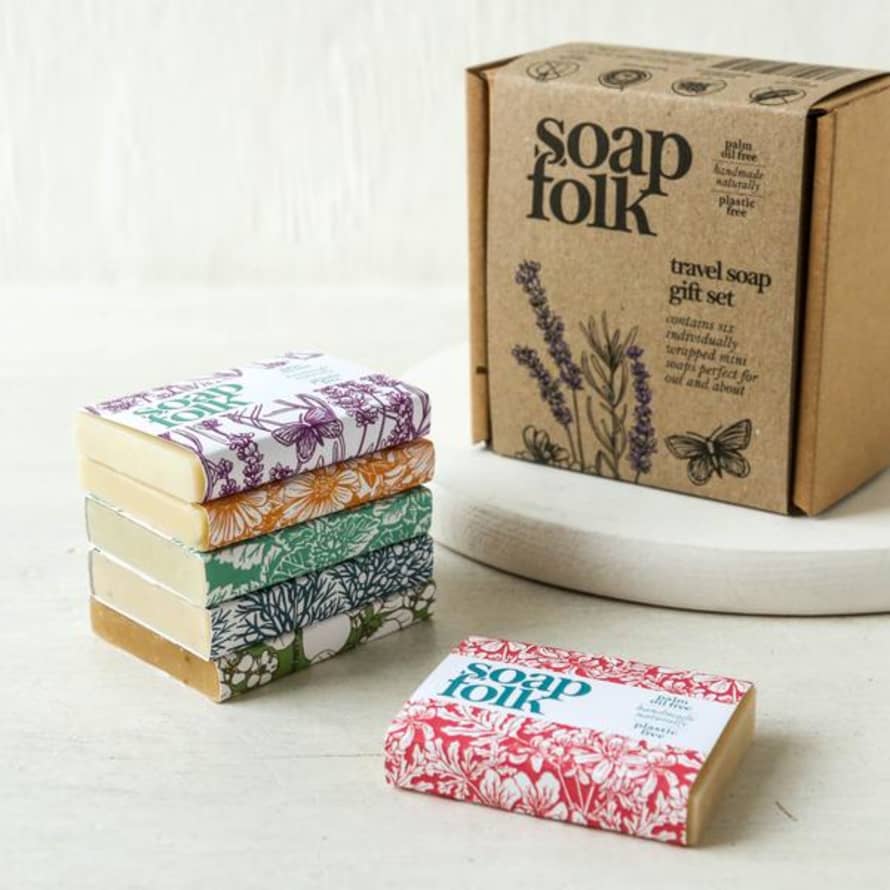 Soap Folk Cold Process Travel Soap Gift Set 6 Bars