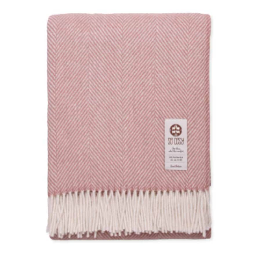 So Cosy Dani Throw - Antique Ruby and White