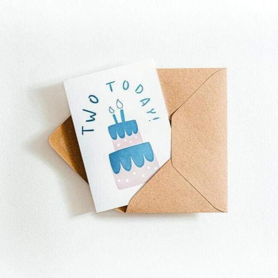 Hunter Paper Co. Two Today 2nd Birthday Letterpress Card