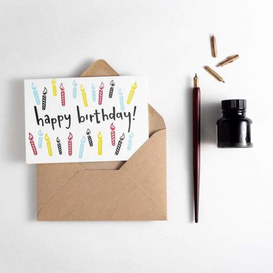 Hunter Paper Co. Happy Birthday Candles Letterpress Card