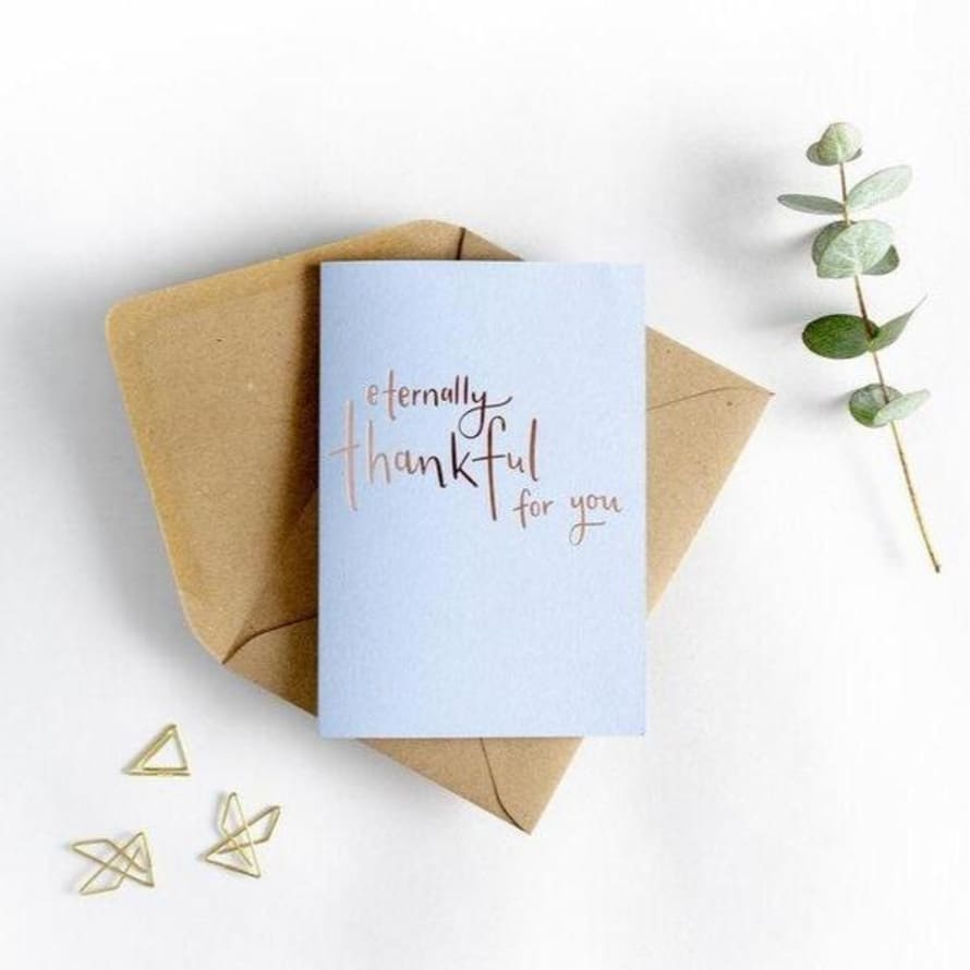 Hunter Paper Co. Eternally Thankful For You Letterpress Thank You Card
