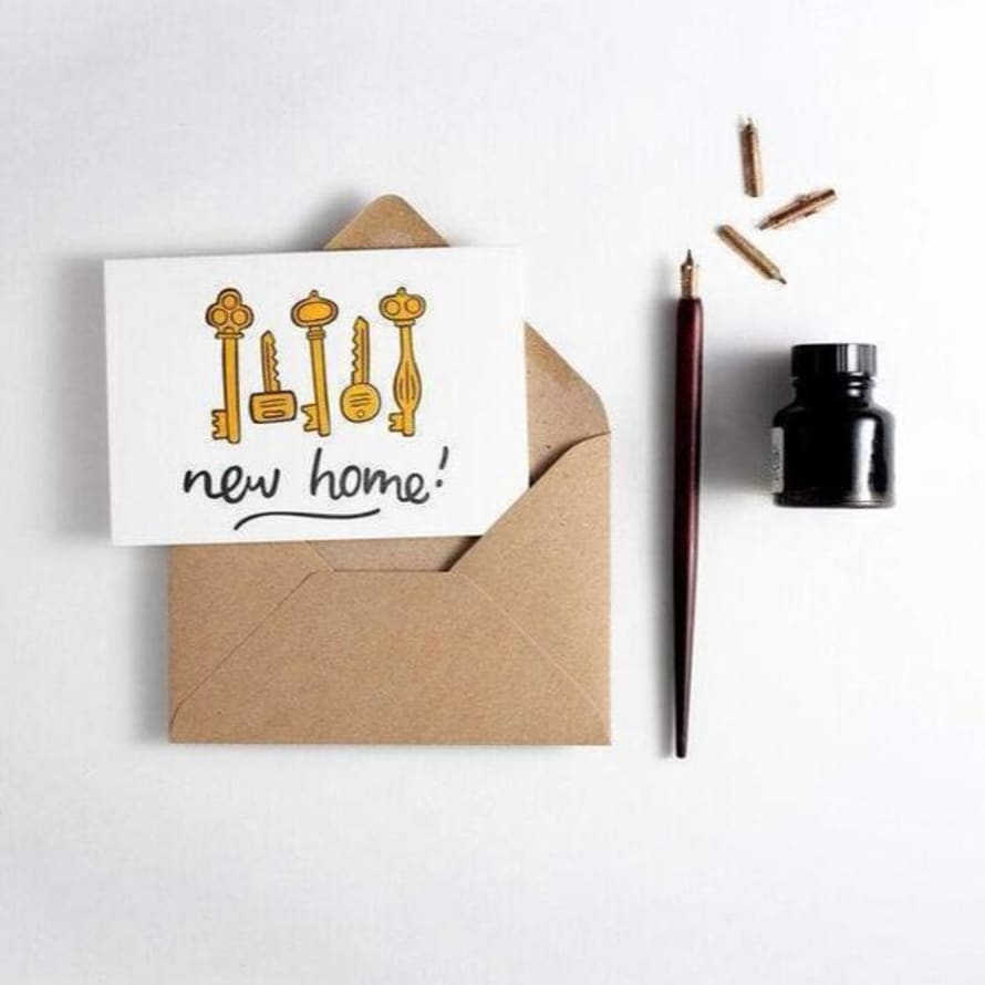 Hunter Paper Co. New Home Keys Letterpress Card